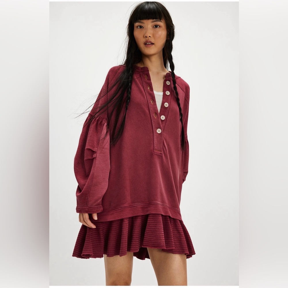 Women's red FP sweatshirt dress
